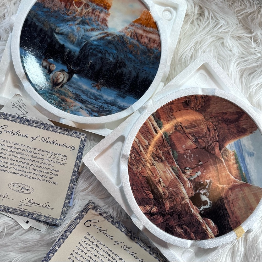 Julie Kramer Cole • 1990’s The Faces of Nature Collection Moose Wild Horses